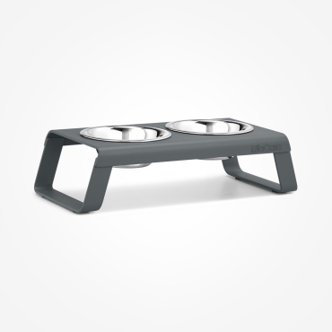 Dog feeder MiaCara Desco alu gris