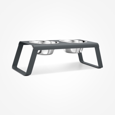 Dog feeder MiaCara Desco alu gris