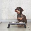 Dog feeder MiaCara Desco alu noir