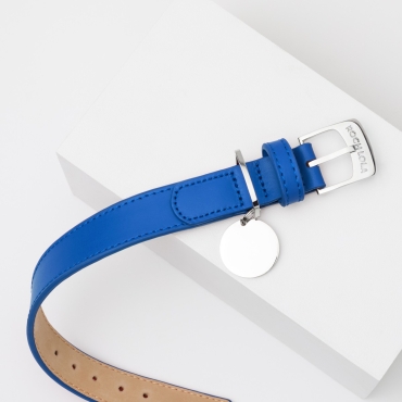 Collier cuir Roch Lola Bleu Roi