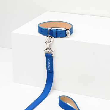 Collier cuir Roch Lola Bleu Roi