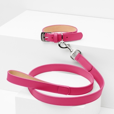 Laisse cuir Roch Lola Rose