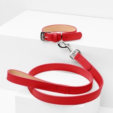 Laisse cuir Roch Lola Rouge