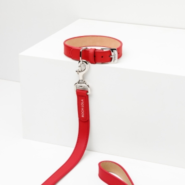 Laisse cuir Roch Lola Rouge