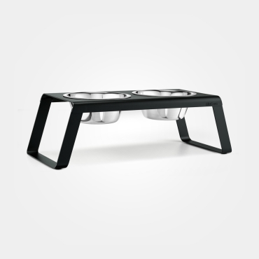 Dog feeder MiaCara Desco alu noir