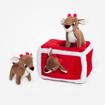 Peluche interactive Zippy Paws - Maison des Rennes de Noël