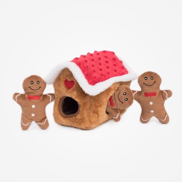 Peluche interactive Zippy Paws - Maison de Pain d'Epices