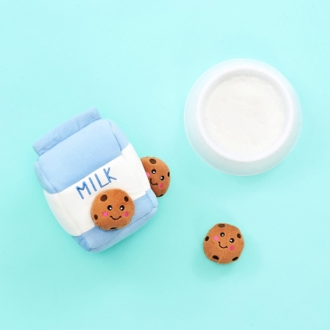Peluche interactive Zippy Paws - Lait et cookies