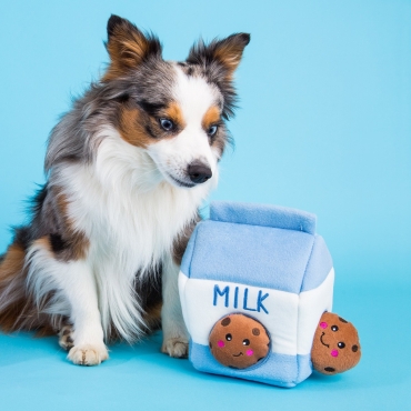 Peluche interactive Zippy Paws - Lait et cookies