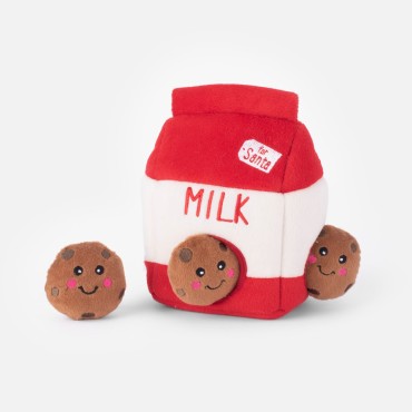 Peluche interactive Zippy Paws - Lait pour le Père Noël