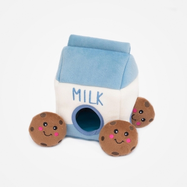 Peluche interactive Zippy Paws - Lait et cookies