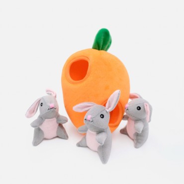 Peluche interactive Zippy Paws - Carotte & lapins de Pâques