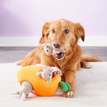 Peluche interactive Zippy Paws - Carotte & lapins de Pâques