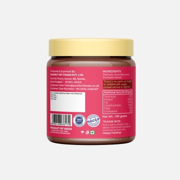 Beurre de cacahuète Pawfect aux fraises et à la citrouille - 275 g
