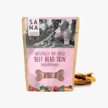 Peaux de tête de boeuf Sanadog 350 g - longue durée