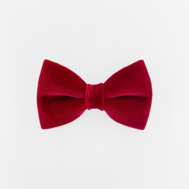 Noeud papillon rouge velours