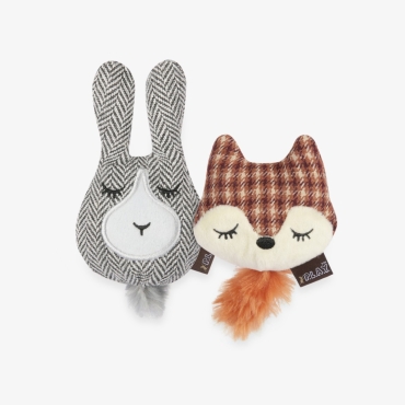 Peluches PLAY à la cataire BIO - Renard & Lapin