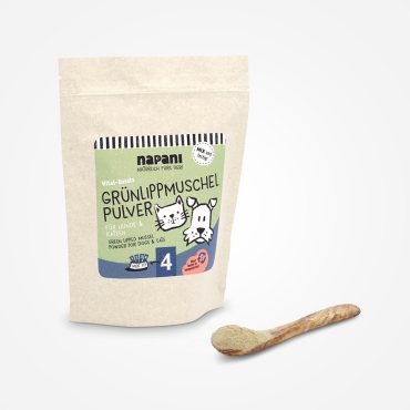 Poudre de chair de moules à lèvres vertes Napani pour chiens et chats