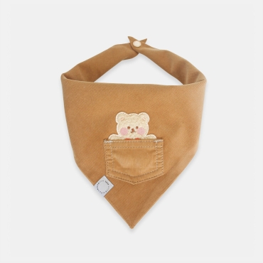 Bandana Nounours en velours côtelé - Shop Sunny Tails