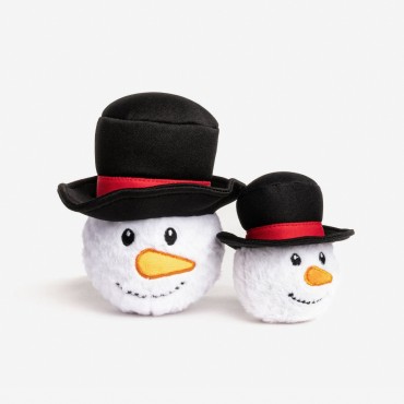 Balle en peluche Fabdog - Bonhomme de neige - 2 tailles - le Maître des Lieux