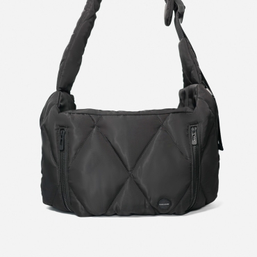 Sac de transport matelassé à bandoulière pour petit chien - Pups & Bubs Cloud Crossbody noir - le Maître des Lieux
