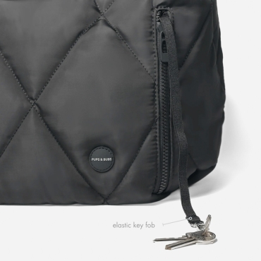 Sac de transport matelassé à bandoulière pour petit chien - Pups & Bubs Cloud Crossbody noir - le Maître des Lieux
