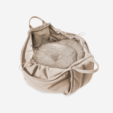 Petite nacelle portative à bandoulière - Olla Lambwolf Collective - beige - le Maître des Lieux