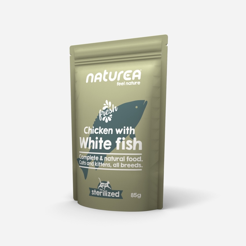 Pâtée pour chats Naturea au Poulet et Poisson blanc - le Maître des Lieux Pâtée pour chats Naturea au Poulet et Poisson blanc - le Maître des Lieux