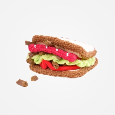 Peluche de flair ZippyPaws Sandwich bacon, laitue & tomate - le Maître des Lieux