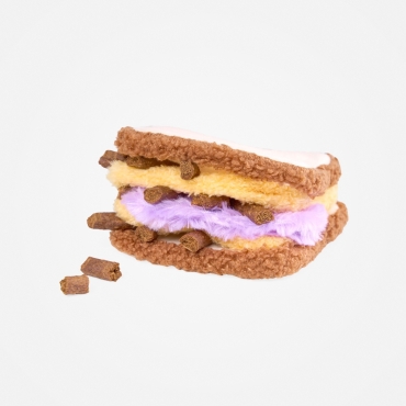 Peluche de flair ZippyPaws Sandwich confiture et beurre de cacahuète - le Maître des Lieux