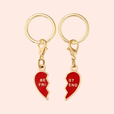 Duo de Charms Coeur BFF The Foggy Dog pour collier ou médaille - le Maître des Lieux