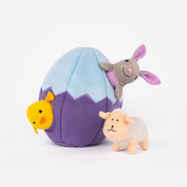 Peluche interactive Zippy Paws - Oeuf de Pâques - le Maître des Lieux