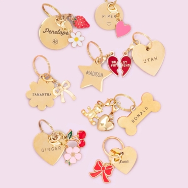 Charm pour collier ou médaille - Petit Coeur rose The Foggy Dog - le Maître des Lieux
