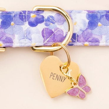 Charm pour collier ou médaille - Papillon rose The Foggy Dog - le Maître des Lieux