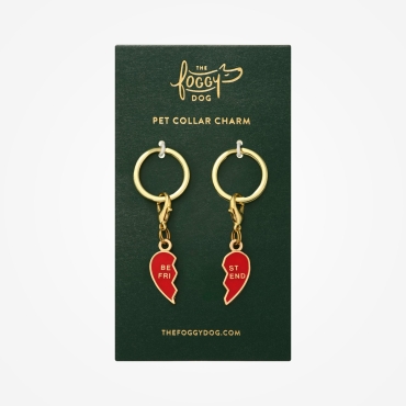 Duo de Charms Coeur BFF The Foggy Dog pour collier ou médaille - le Maître des Lieux