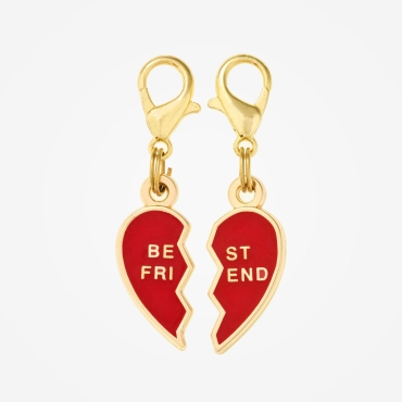Duo de Charms Coeur BFF The Foggy Dog pour collier ou médaille - le Maître des Lieux