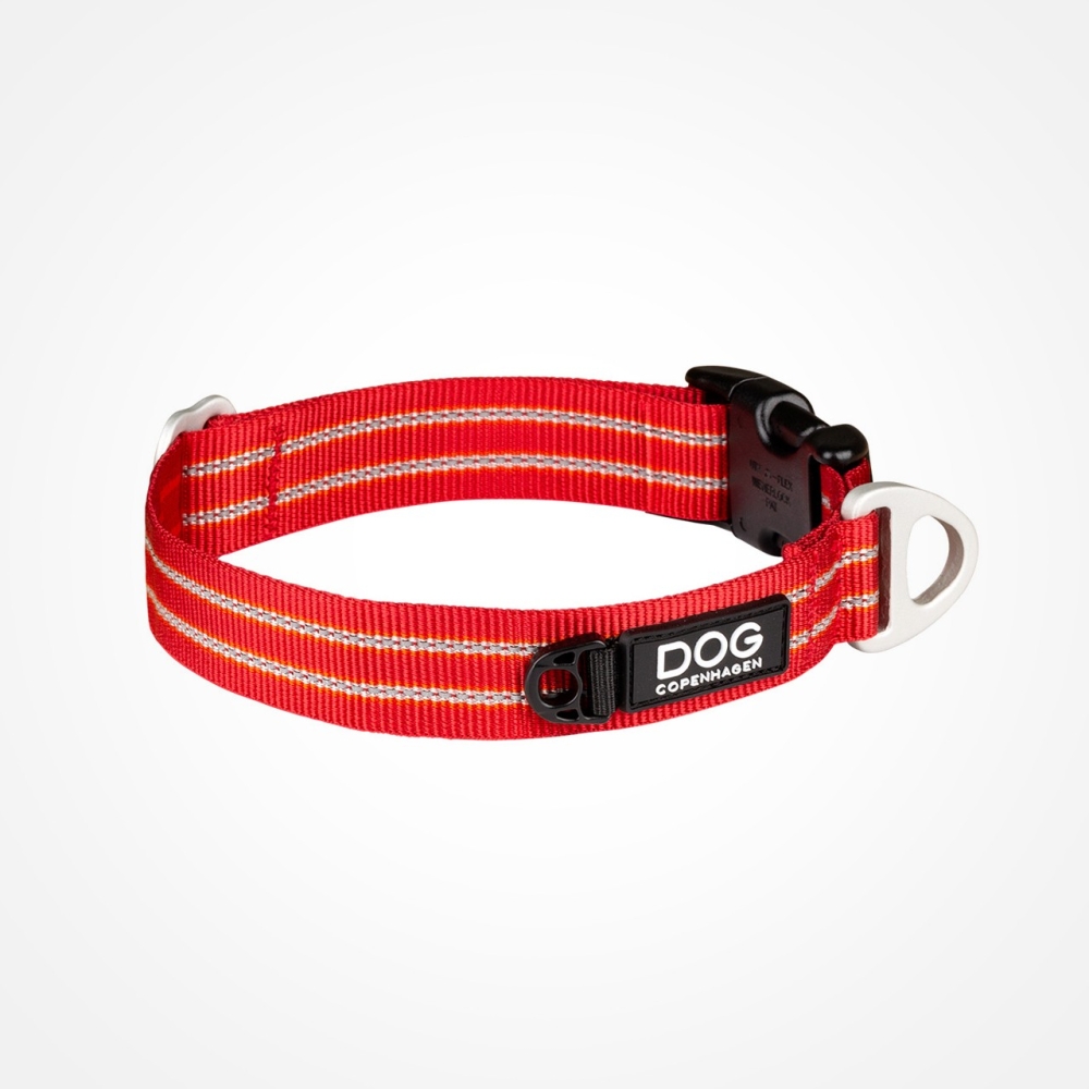 Collier Dog Copenhagen Urban Style Rouge - Le Maître des Lieux Collier Dog Copenhagen Urban Style Rouge - Le Maître des Lieux