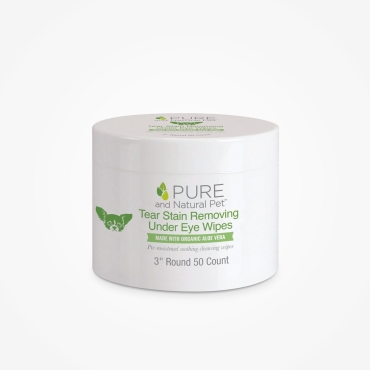 Lingettes anti-taches sous les yeux pour chien - Pure and Natural Pet - le Maître des Lieux