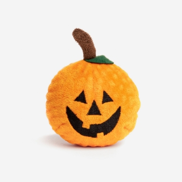 Balle 2 en 1 en peluche Fabdog - citrouille d’Halloween - 2 tailles - le Maître des Lieux