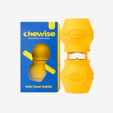 Support de mastication Chewise pour grand chien de + de 32 kg - jaune - le Maître des Lieux