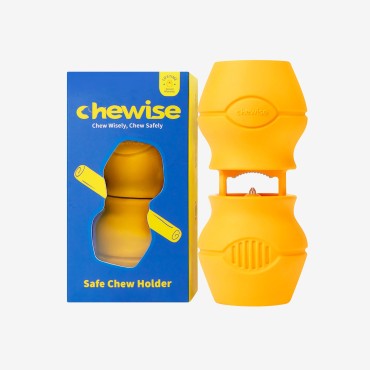 Support de mastication Chewise pour grand chien de + de 32 kg - jaune - le Maître des Lieux