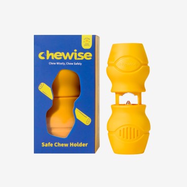 Support de mastication Chewise pour petit chien de moins de 9 kg - jaune - le Maître des Lieux