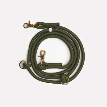 Laisse mains-libres Furlou - moss green - vert mousse - le Maître des Lieux