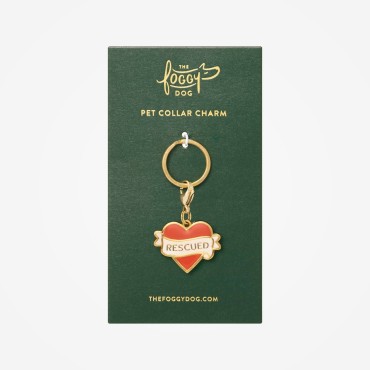 Charm pour collier ou médaille - Rescued with Love The Foggy Dog - le Maître des Lieux