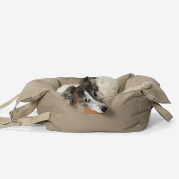 Siège auto pour chien 3 en 1 à mémoire de forme - Cloud7 Getaway - Sable - le Maître des Lieux