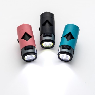 Distributeur 2 en 1 de sacs à déjections avec lampe torche 7 modes - Lumi Pawtners - rose - le Maître des Lieux