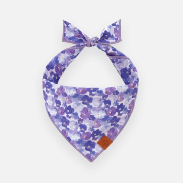 Bandana Aquarelle de fleurs de Pensées - The Foggy Dog - le Maître des Lieux