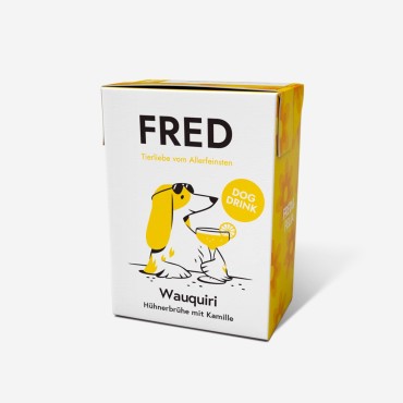 Fred & Felia - Bouillon de poulet pour chien avec une pointe de camomille - le Maître des Lieux