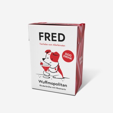 Fred & Felia - Bouillon de boeuf pour chien avec une pointe de tomate et de romarin - le Maître des Lieux