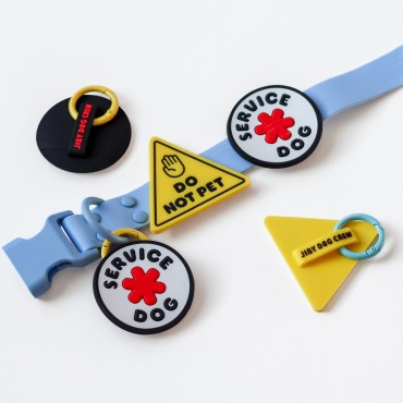 Charm en silicone pour collier, harnais ou laisse - Do not Pet - Jiby Dog Crew - le Maître des Lieux